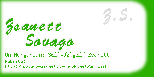 zsanett sovago business card
